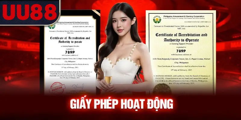 Giấy phép hoạt động hợp pháp